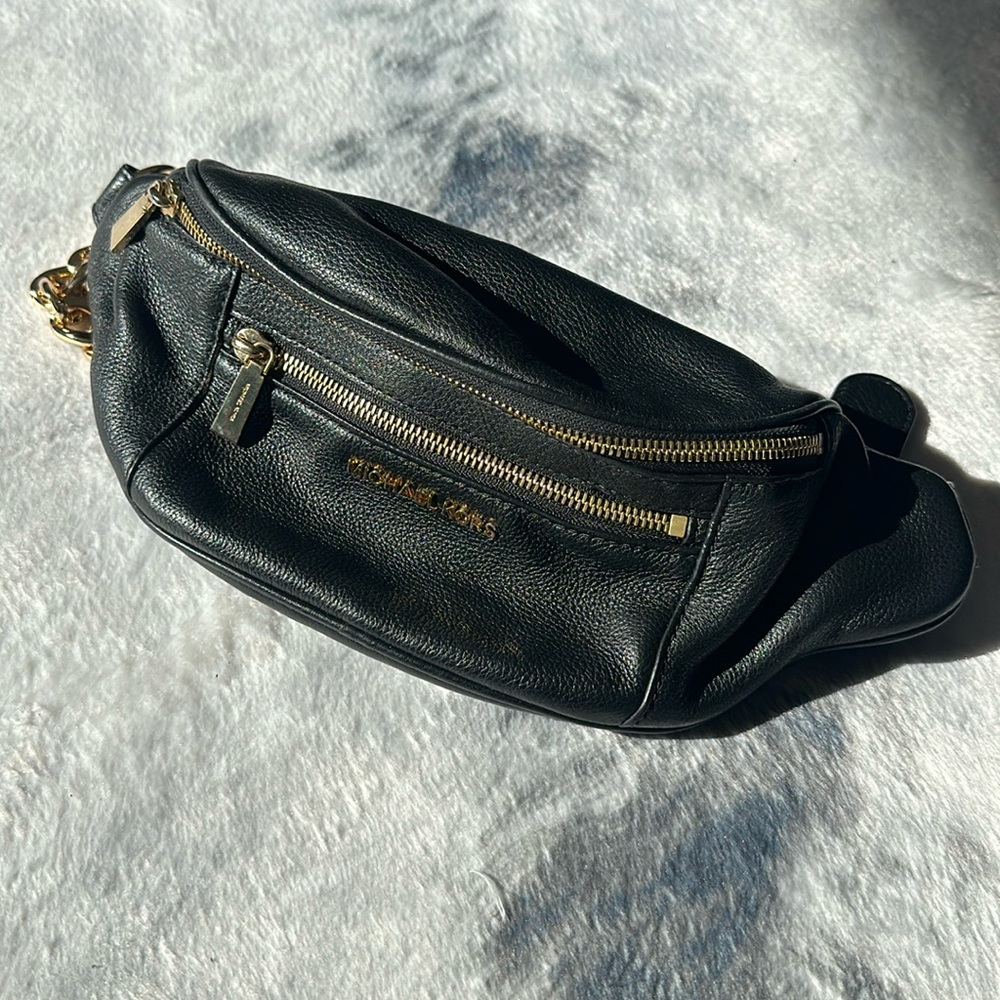Michael Kors Black & Gold Belt Bag